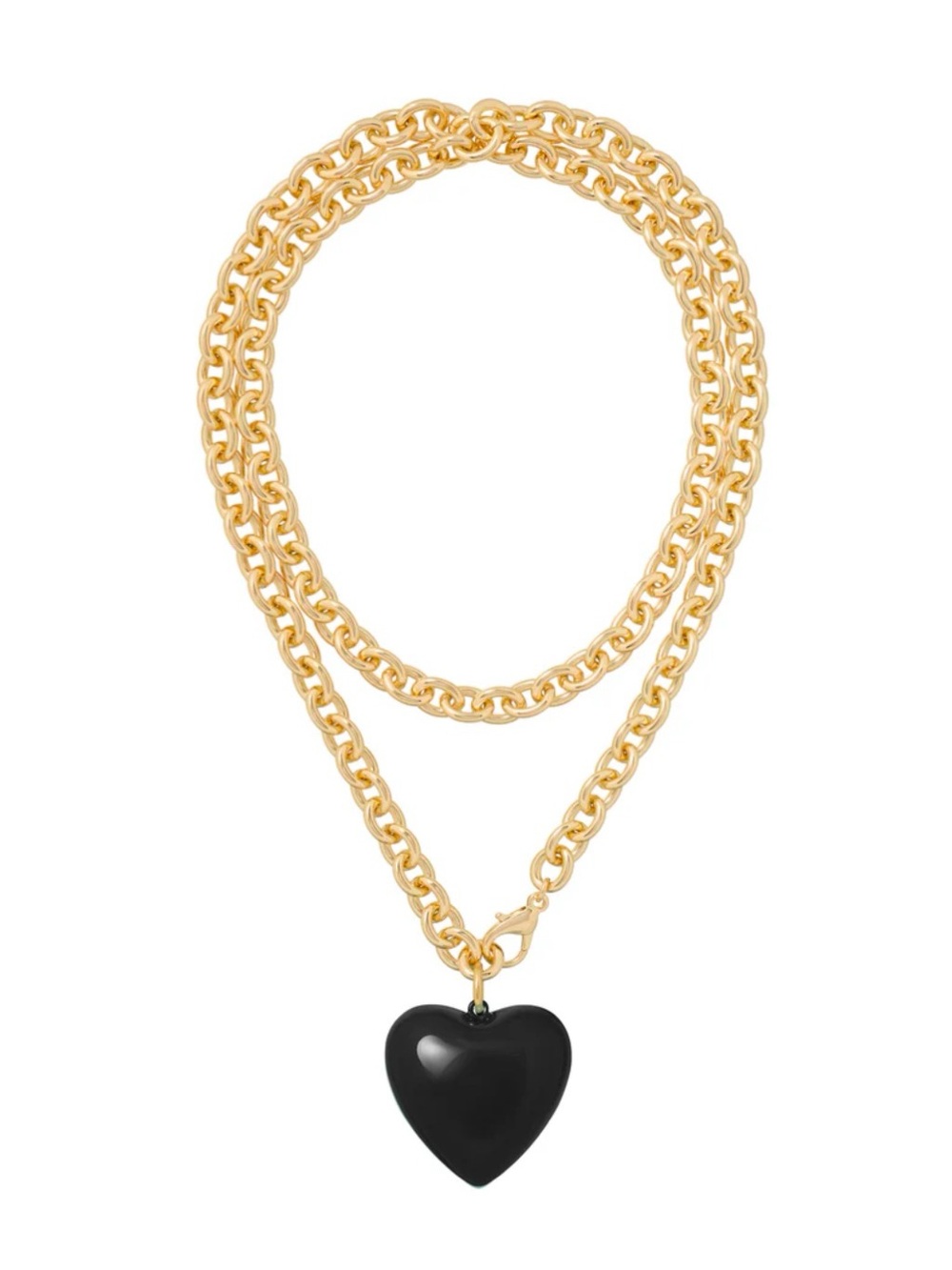 Roxanne Assoulin The Big Puffy Heart Charm
Necklace Black Heart